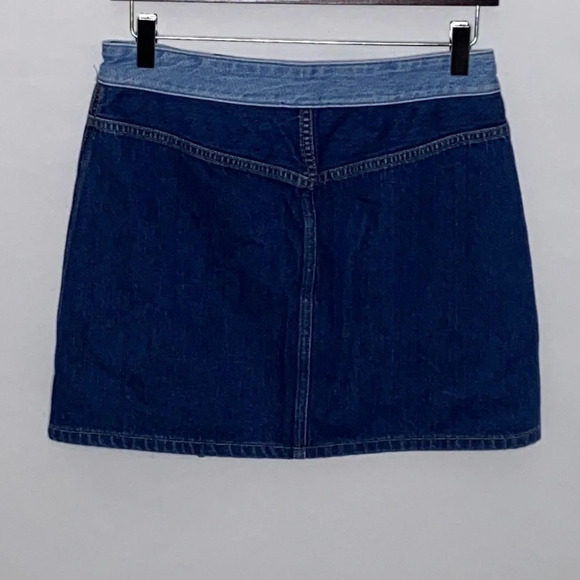 1. State Double Zipper Colorblock Denim Mini Skirt - Size 4 - Picture 3 of 5